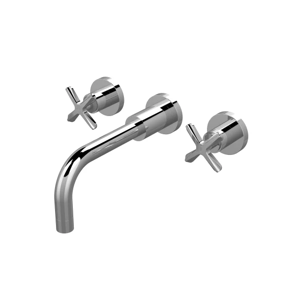 Nuie Aztec Wall Mounted 3 Tap Hole Basin Mixer
