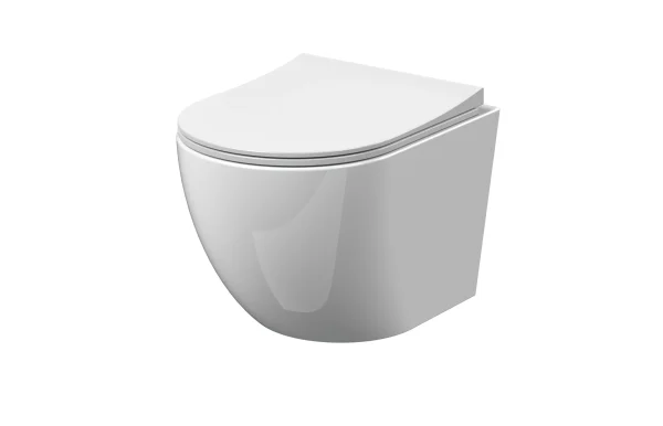 BC Designs Round Wall Hung Toilet with Soft Close Seat