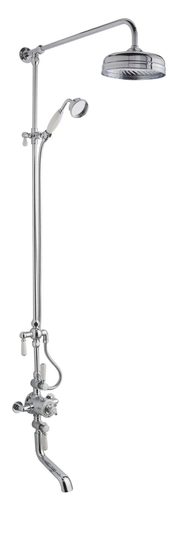 BC Designs Victrion Triple Exposed Valve with Bath Spout & 8" Head