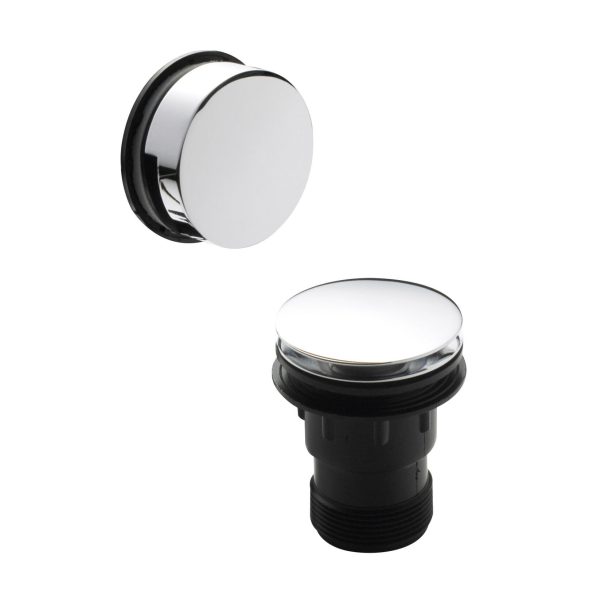 Nuie Push Button Bath Waste with Overflow