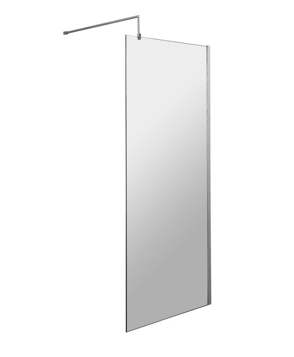 Clear Glass Wetroom Screen - 1950mm