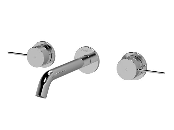 Clan Signature Fraser Wall Mounted 3 Tap Hole Basin Mixer