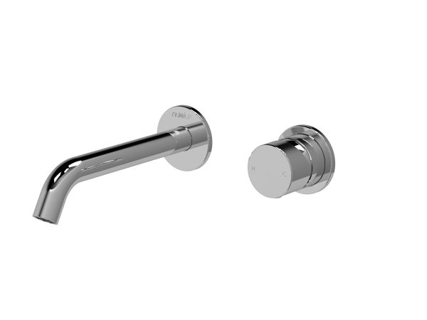 Clan Signature Stewart Wall Mounted 2 Tap Hole Basin Mixer