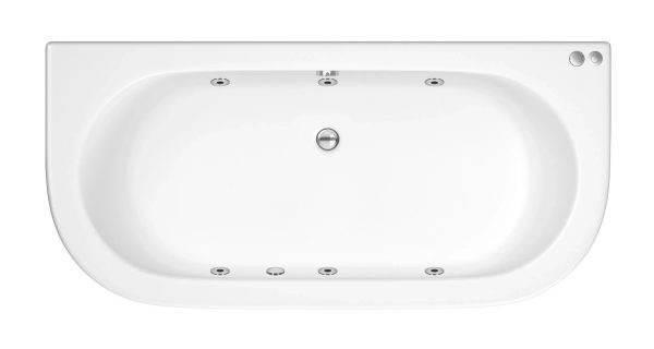Clan Core Back to Wall Double Ended Whirlpool Bath