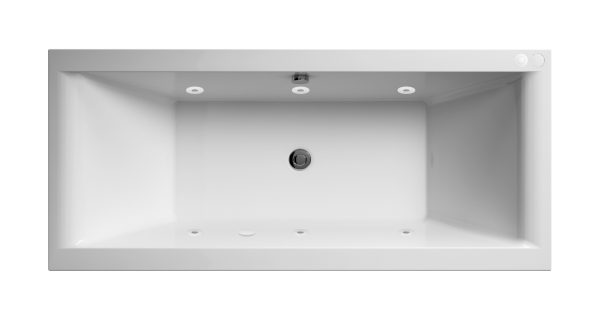 Clan Core Asselby Square Double Ended Whirlpool Bath