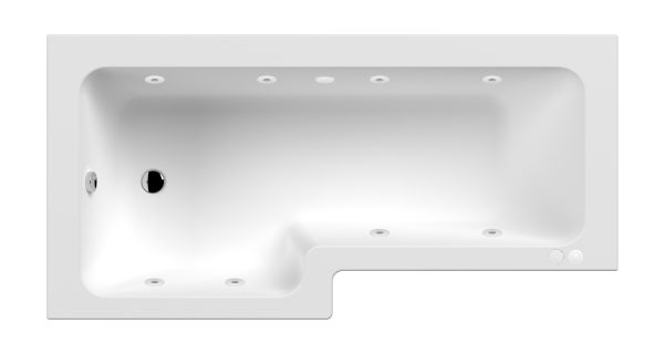 Clan Core Square Whirlpool Shower Bath