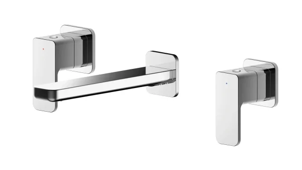 Nuie Windon Wall Mounted 3 Tap Hole Basin Mixer