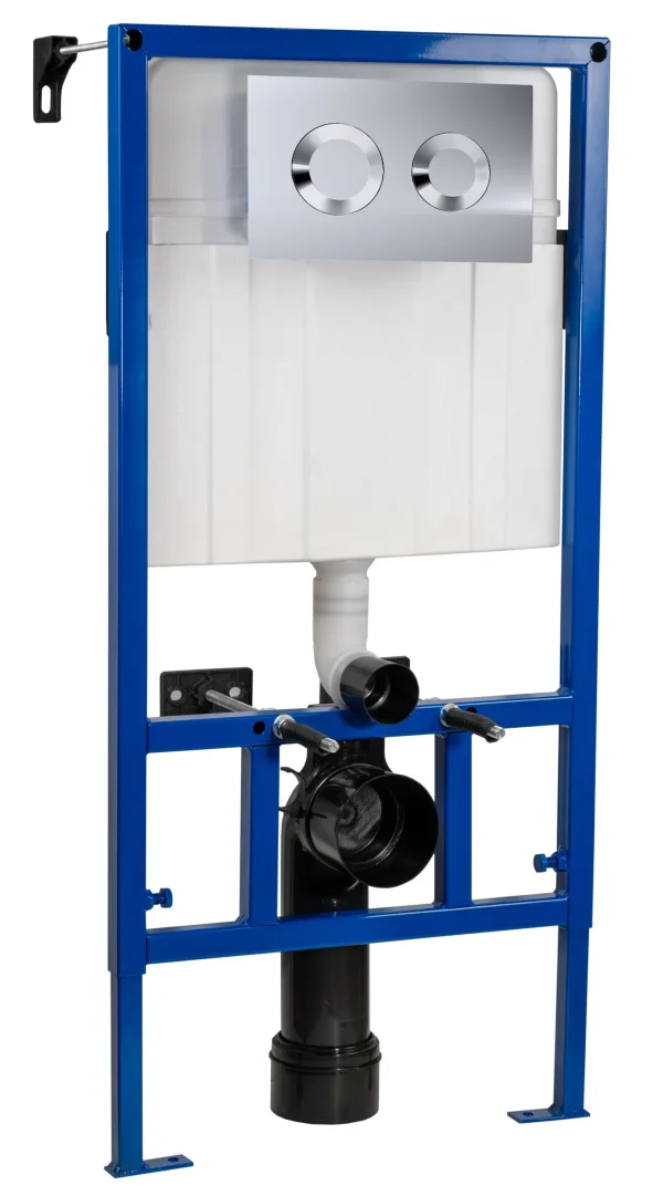 Nuie Mid Height Concealed Cistern Frame with Flush Button