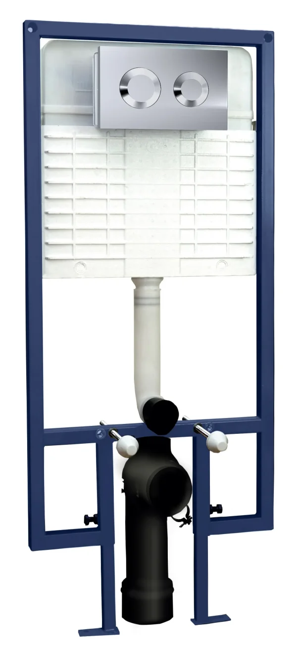 Nuie Wall Hung Concealed Cistern Frame with Flush Button